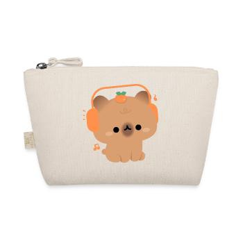 Kawaii Capybara mit Kopfhörern - Bio-Täschchen - Natur - Vorne
