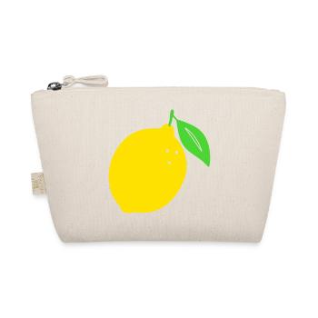 Zitronen Flachdruck Design - Bio-Täschchen - Natur - Vorne