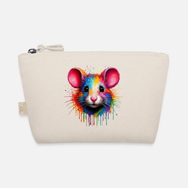 Regenbogenmaus Kopf Bio-Täschchen