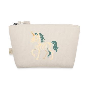 Pastell-Einhorn Skelett - Bio-Täschchen - Natur - Vorne