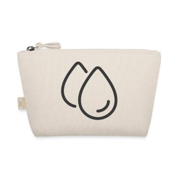 Double goutte d’eau Ligne Icône Logo - Trousse biologique - nature - Devant