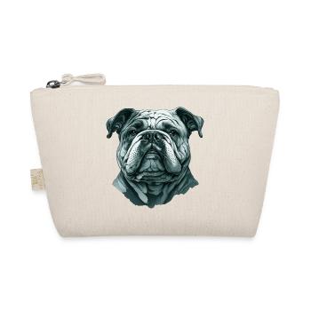 Bulldog Dog Portrait bulldog - Organic Pouch - nature - Front