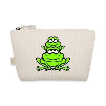 Grenouille Enfant Famille Papa Maman Piggyback Fête des Pères - Trousse biologique - nature - Devant