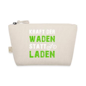 Anti E-Bike KRAFT DER WADEN STATT LADEN - Bio-Täschchen - Natur - Vorne