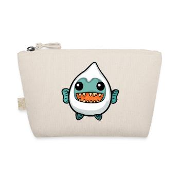 Piranha Fisch Halloween Geist - Bio-Täschchen - Natur - Vorne