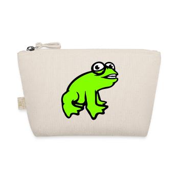 Frog grins cool funny comic crazy toad - Organic Pouch - nature - Front