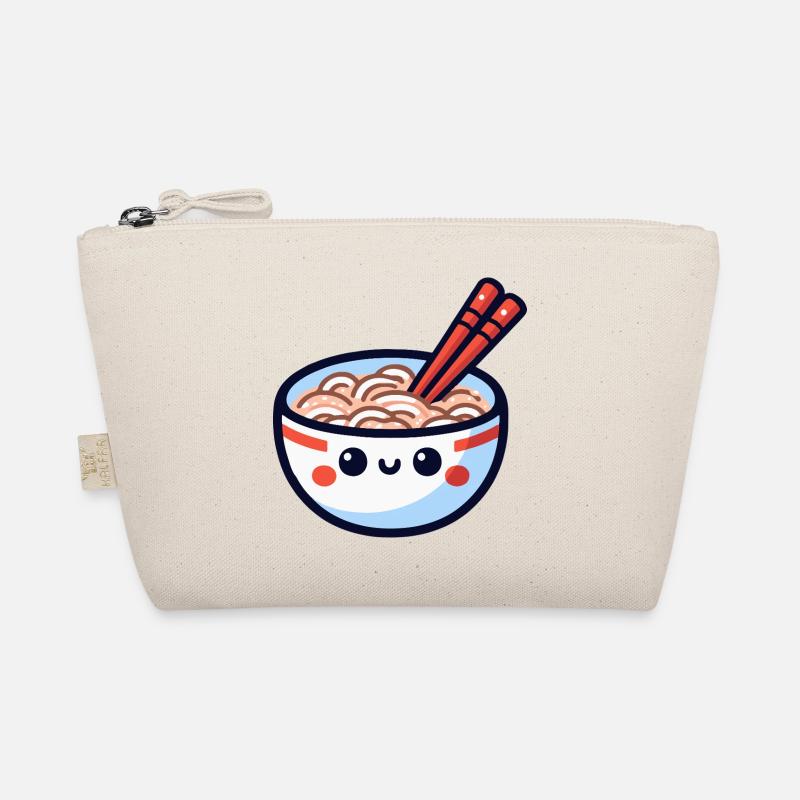 Kawaii ramen bowl with chopsticks Organic Pouch