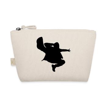 B-Boy Silhouette – Breakdance Jump Kick - Organic Pouch - nature - Front