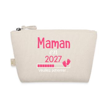 Maman en 2027 cadeau future maman - Trousse biologique - nature - Devant