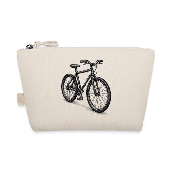 Retro Fahrrad Silhouette - Bio-Täschchen - Natur - Vorne