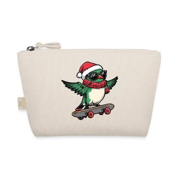 Kolibri Vogel Weihnachten Lustig - Bio-Täschchen - Natur - Vorne
