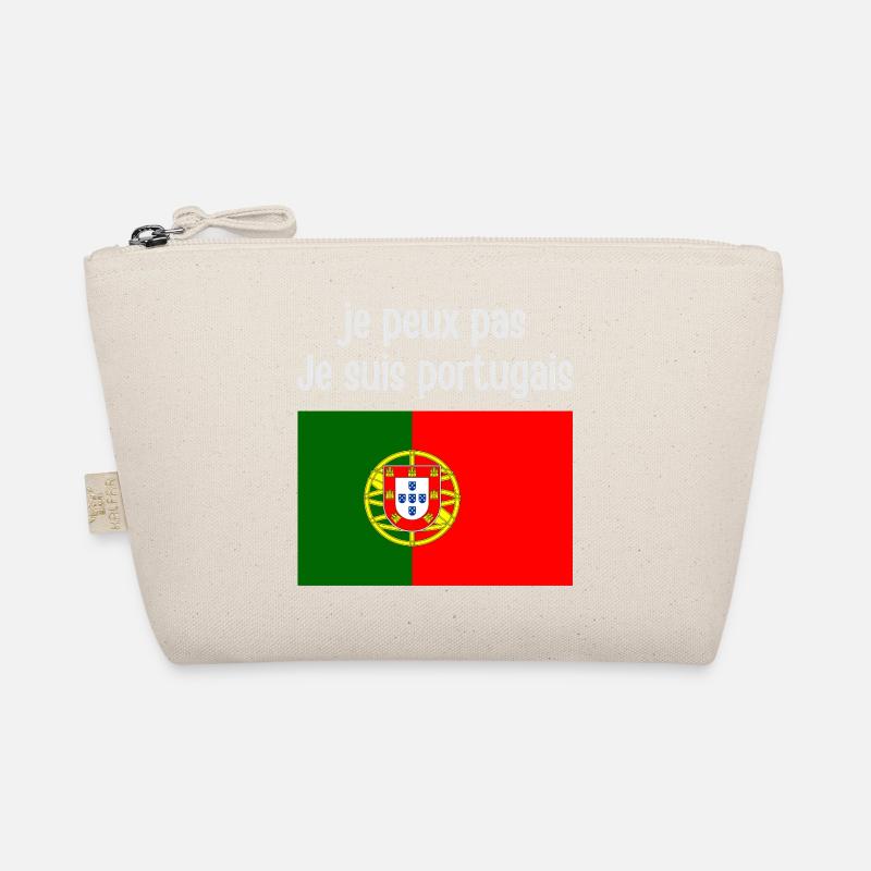 Portuguese Pride in Text and Flag Organic Pouch