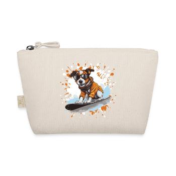 Jack Russel Terrier Dog Snowboard - Organic Pouch - nature - Front