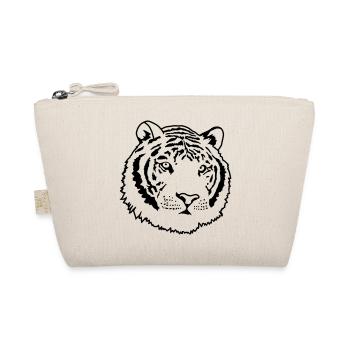 Starker Tiger im Dschungel – Wildkatzen Design - Bio-Täschchen - Natur - Vorne