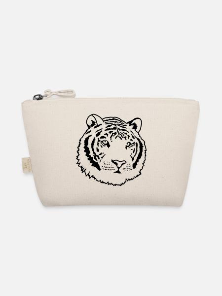 Strong Tiger in the Jungle – Wildcat Design - Organic Pouch - nature - Front