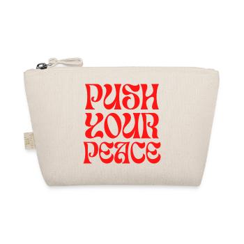 Push Your Peace Peacezeichen Frieden - Organic Pouch - nature - Front