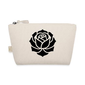 Elegant Rose | Minimalist Line Art Flower - Organic Pouch - nature - Front
