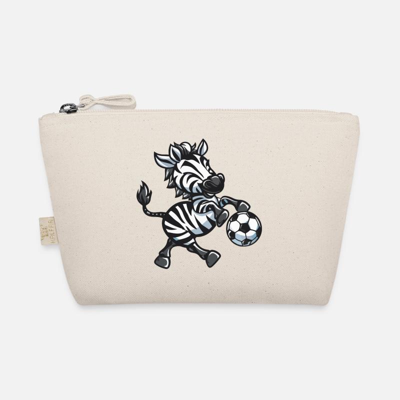 Zebraspieler mit Ball - Bio-Täschchen - Natur