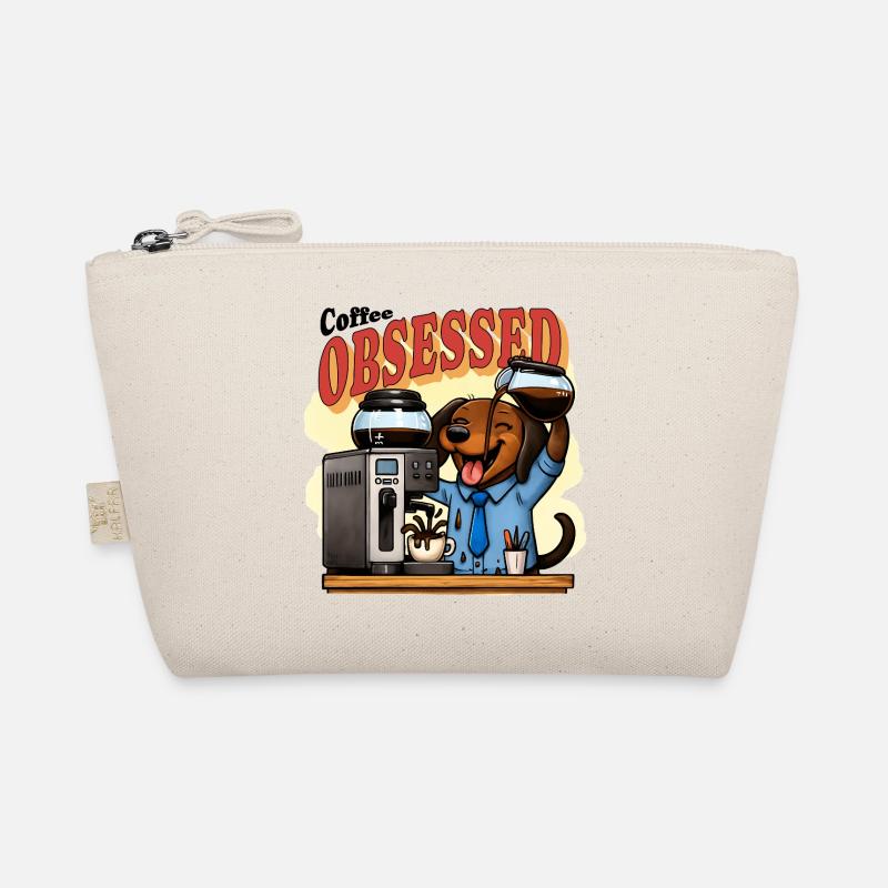 Coffee Obsessed Dachshund Humor Organic Pouch