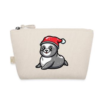 Seal Animal Christmas - Organic Pouch - nature - Front