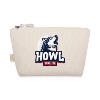 Howl Mode On – Husky Design mit Mond - Bio-Täschchen - Natur - Vorne