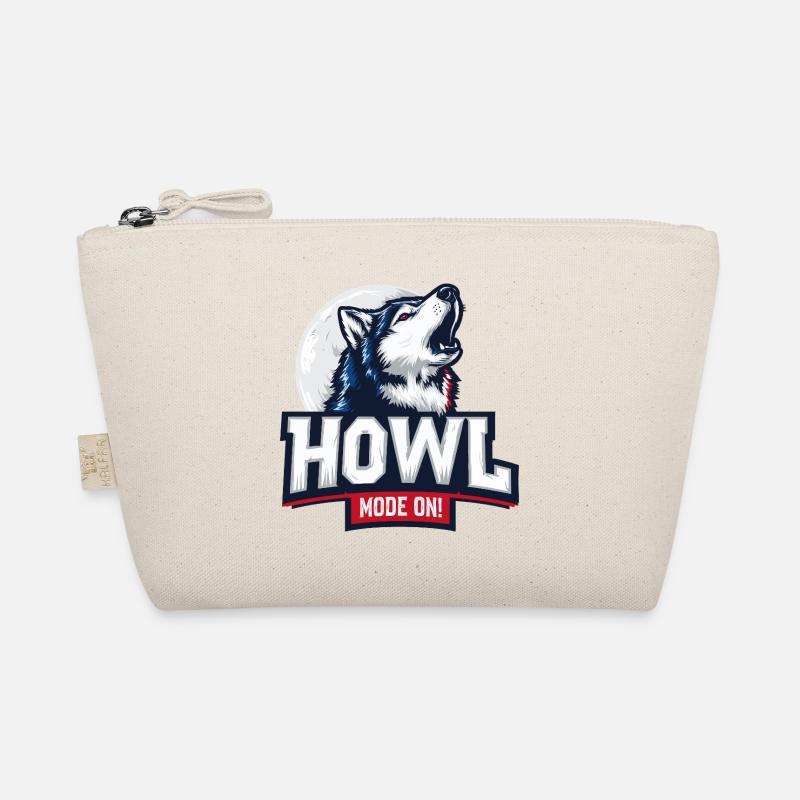 Howl Mode On – Husky Design mit Mond Bio-Täschchen