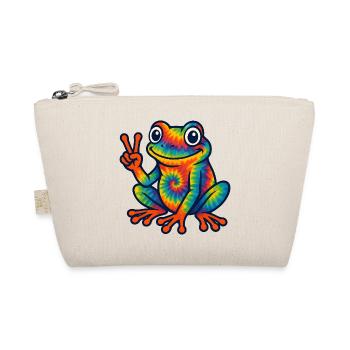 Tie Dye Frog Lover Herpetology Frog - Organic Pouch - nature - Front