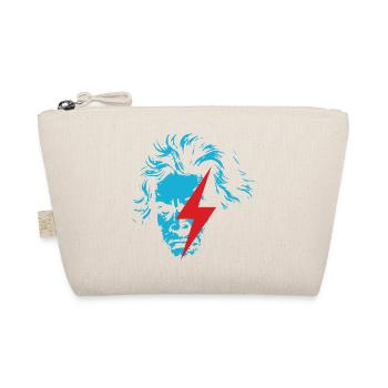 Blue Beethoven face with Red Lightning - Organic Pouch - nature - Front