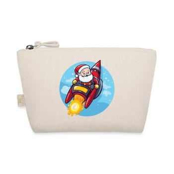 Père Noël fusée bande dessinée Noël - Trousse biologique - nature - Devant