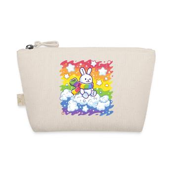 Rainbow bunny on cloud - Organic Pouch - nature - Front
