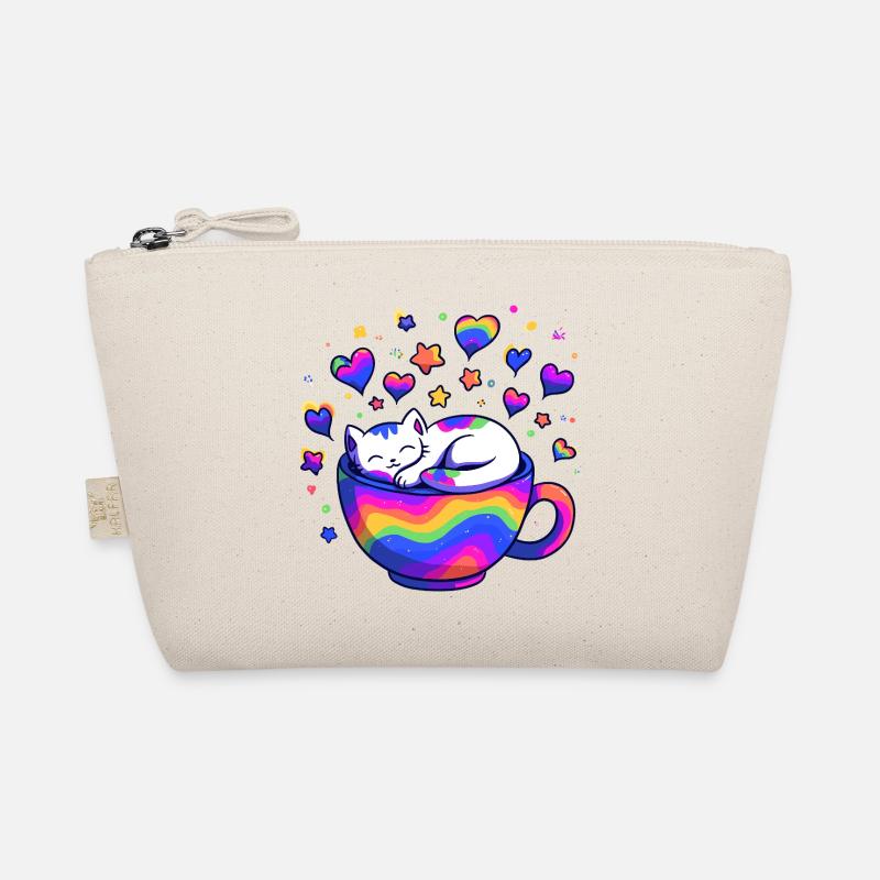 Chat arc-en-ciel dans une tasse Trousse biologique