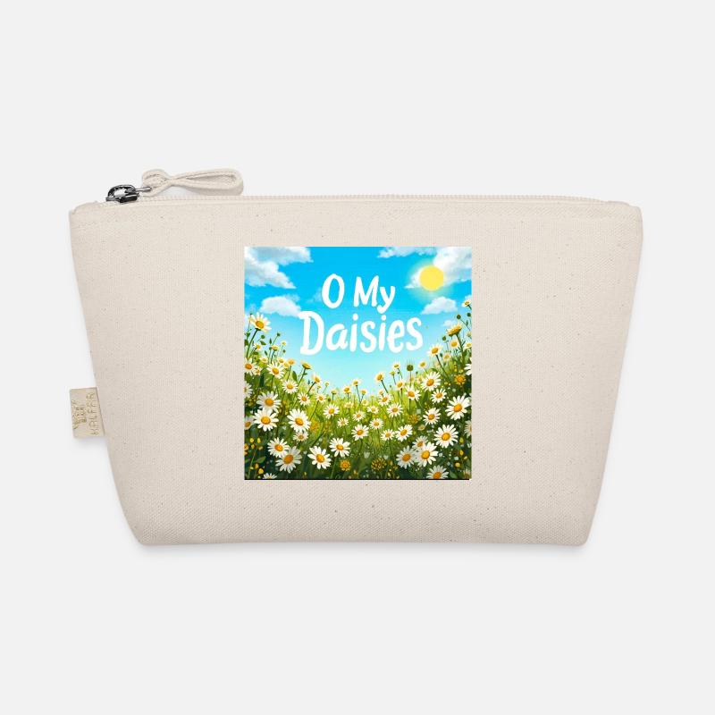 O My Daisies Field Print Organic Pouch
