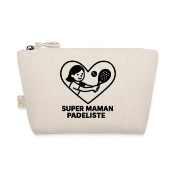 Super Padelist Mom – Cœur padel - Organic Pouch - nature - Front