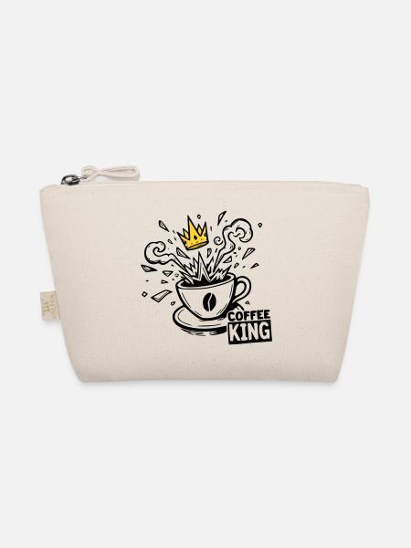 Grind or Die: coffee king krone graffiti kaffee - Organic Pouch - nature - Front