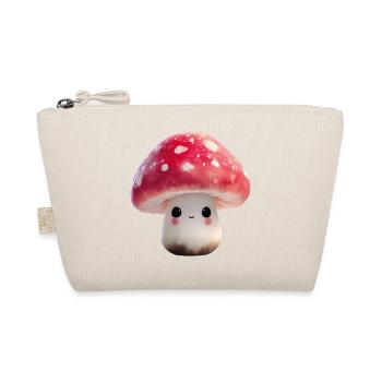 Pilz Kawaii mit Gesicht - Bio-Täschchen - Natur - Vorne