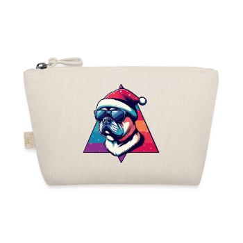 Style Père Noël néon bouledogue - Trousse biologique - nature - Devant