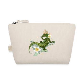 Crowned lizard with flowers and shiny accents - Organic Pouch - nature - Front