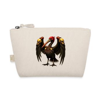 Dark Raven with Skulls - Organic Pouch - nature - Front