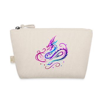 Mystical tribal dragon in neon colors - Organic Pouch - nature - Front