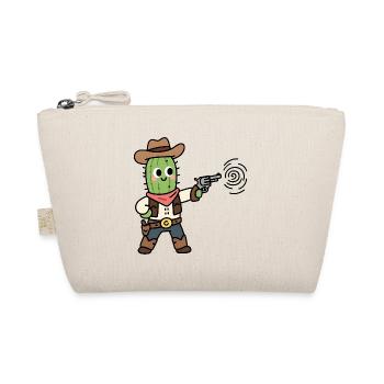 Cowboy Cactus in Western Cartoon - Organic Pouch - nature - Front