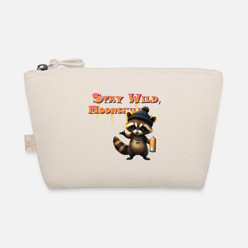 Raccoon Lunar Graffiti Organic Pouch