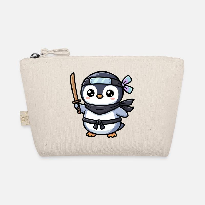 Ninja Penguin with Sword - Organic Pouch - nature