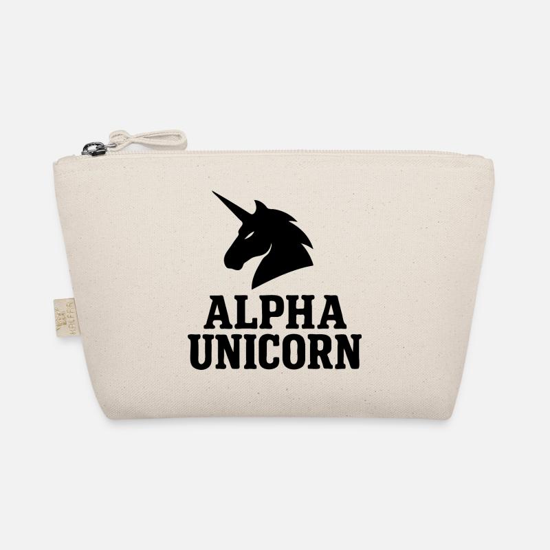 Alpha Unicorn Bold Minimalist Power Logo Organic Pouch