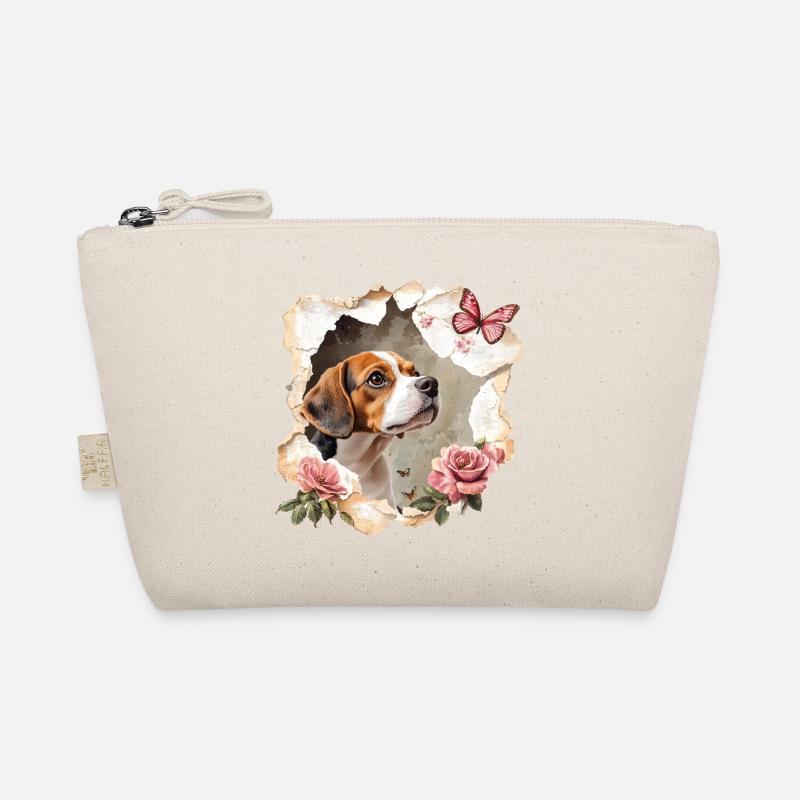 Beagle with butterfly Organic Pouch