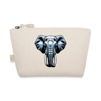 Vecteur tête d’éléphant bleu - Trousse biologique - nature - Devant