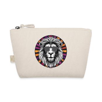 Lion with sunglasses - Organic Pouch - nature - Front