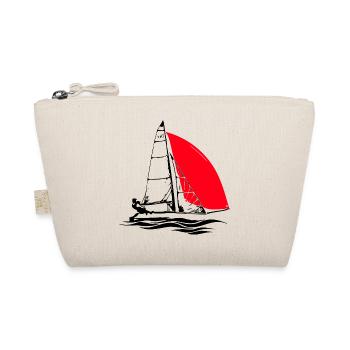 29er Youth Sailboat Sailing Dinghy Regatta Sailing - Organic Pouch - nature - Front
