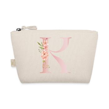 Pastel R floral monogram - Organic Pouch - nature - Front