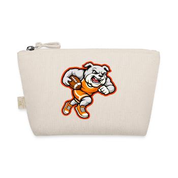 Bulldog Football Running Power Mascot - Organic Pouch - nature - Front