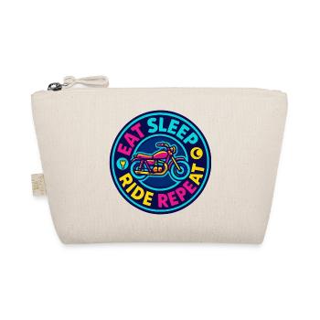 Eat Sleep Ride Repeat - Motorcycle - Biker - Organic Pouch - nature - Front